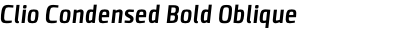 Clio Condensed Bold Oblique